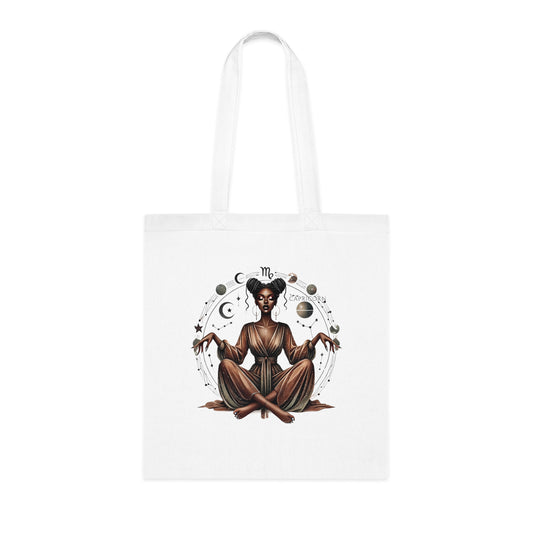 Virgo Goddess Cotton Tote — Zodiac Virgo Astrology Tote Bag