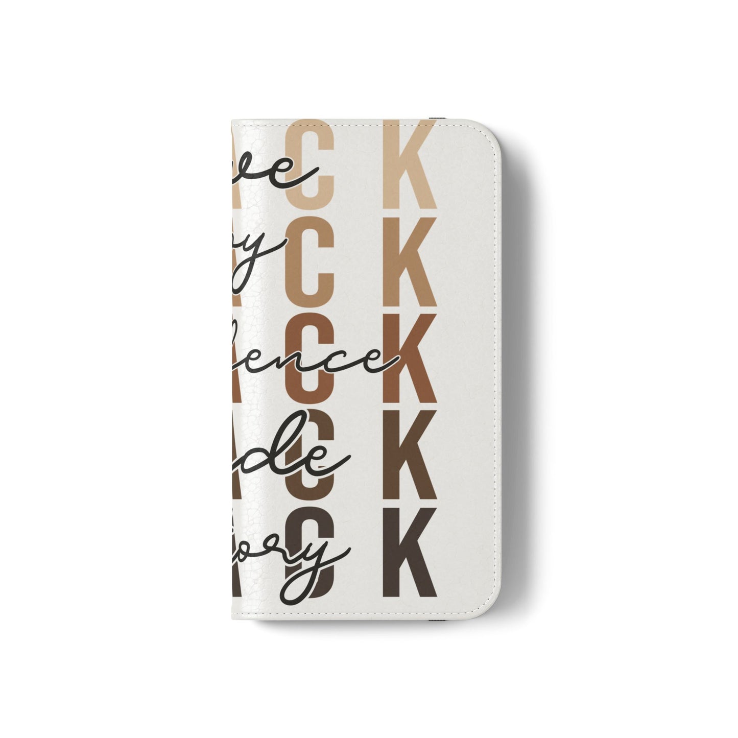 Flip Phone Case — "Black" Typography with Love, Joy, Pride & History