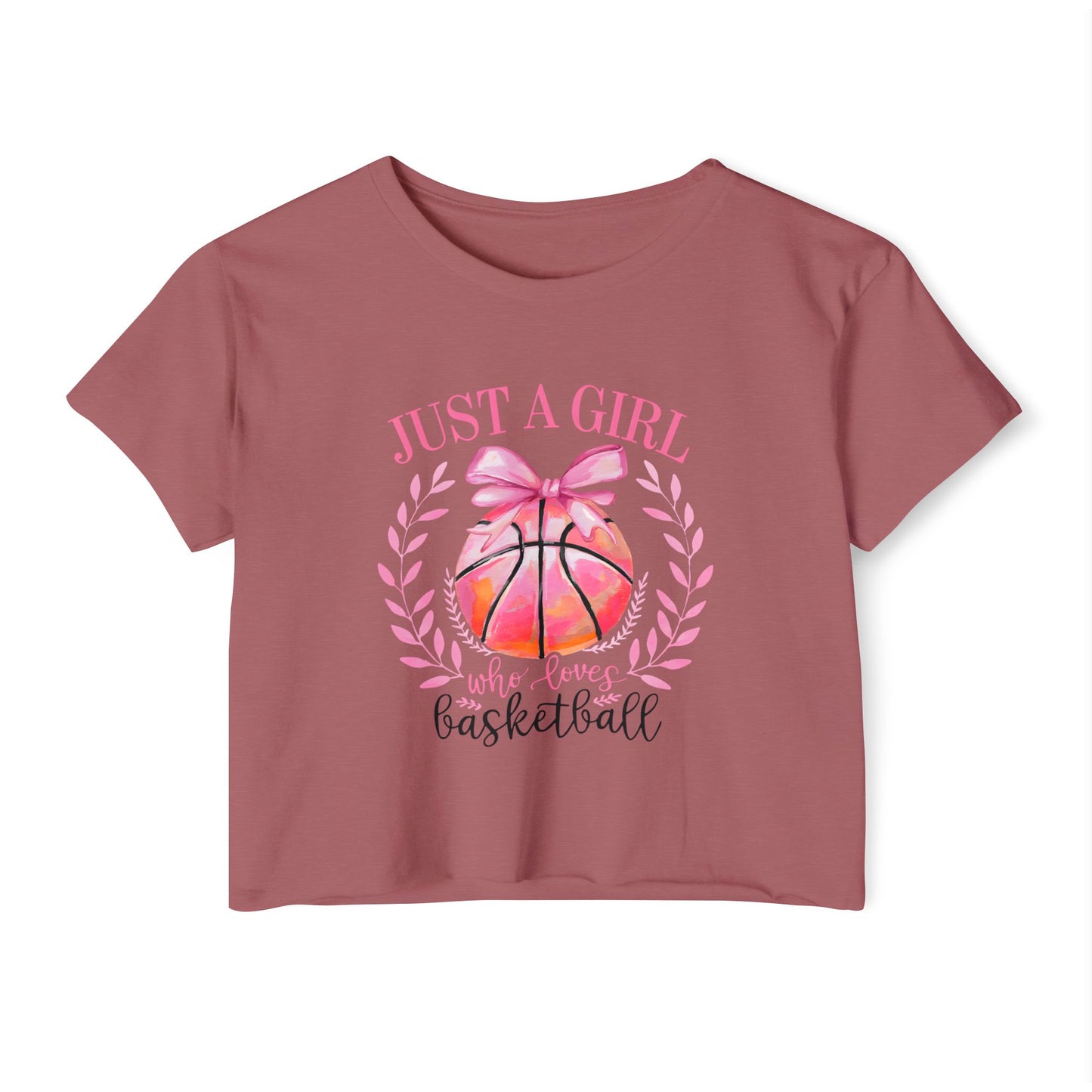 Just a Girl Who Loves Basketball — Women's Festival Crop Top