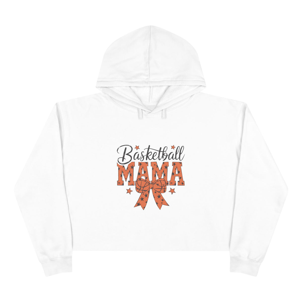 Basketball Mama Cropped Hoodie — Cute Sports Mom Sweatshirt