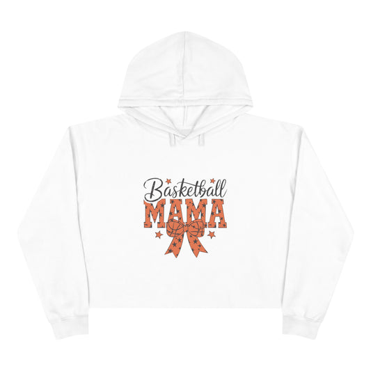 Basketball Mama Cropped Hoodie — Cute Sports Mom Sweatshirt
