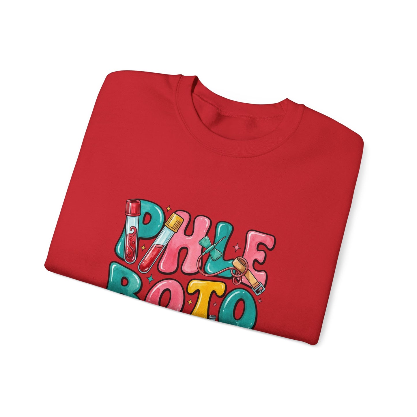 Crewneck Sweatshirt — Colorful Bubble Letter Graphic (“Pikle Boto Mist”)