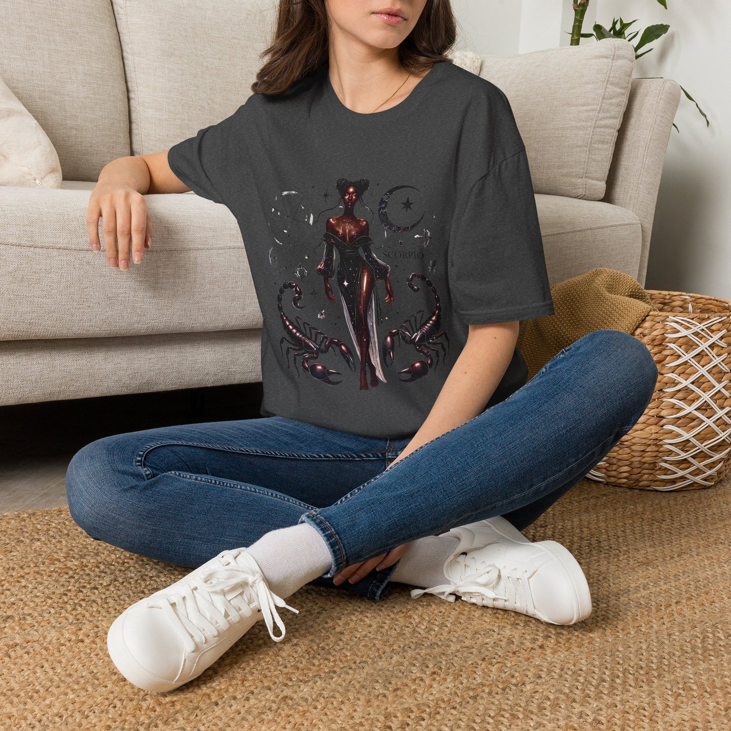 Scorpio Zodiac T‑Shirt — Mystical Scorpio Constellation Moon Design