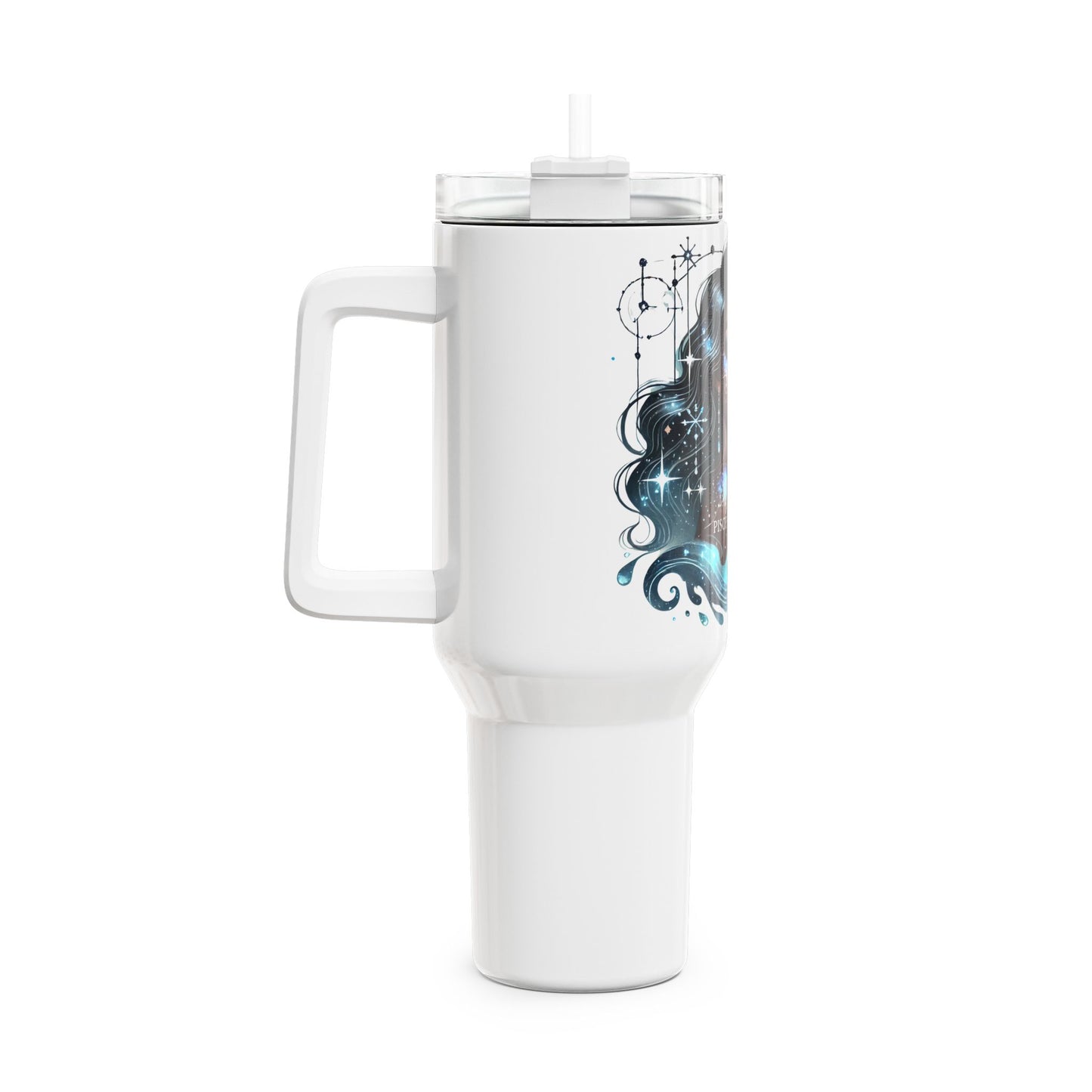 Pisces Zodiac 40oz Tumbler — Astrological Galaxy Drink Cup