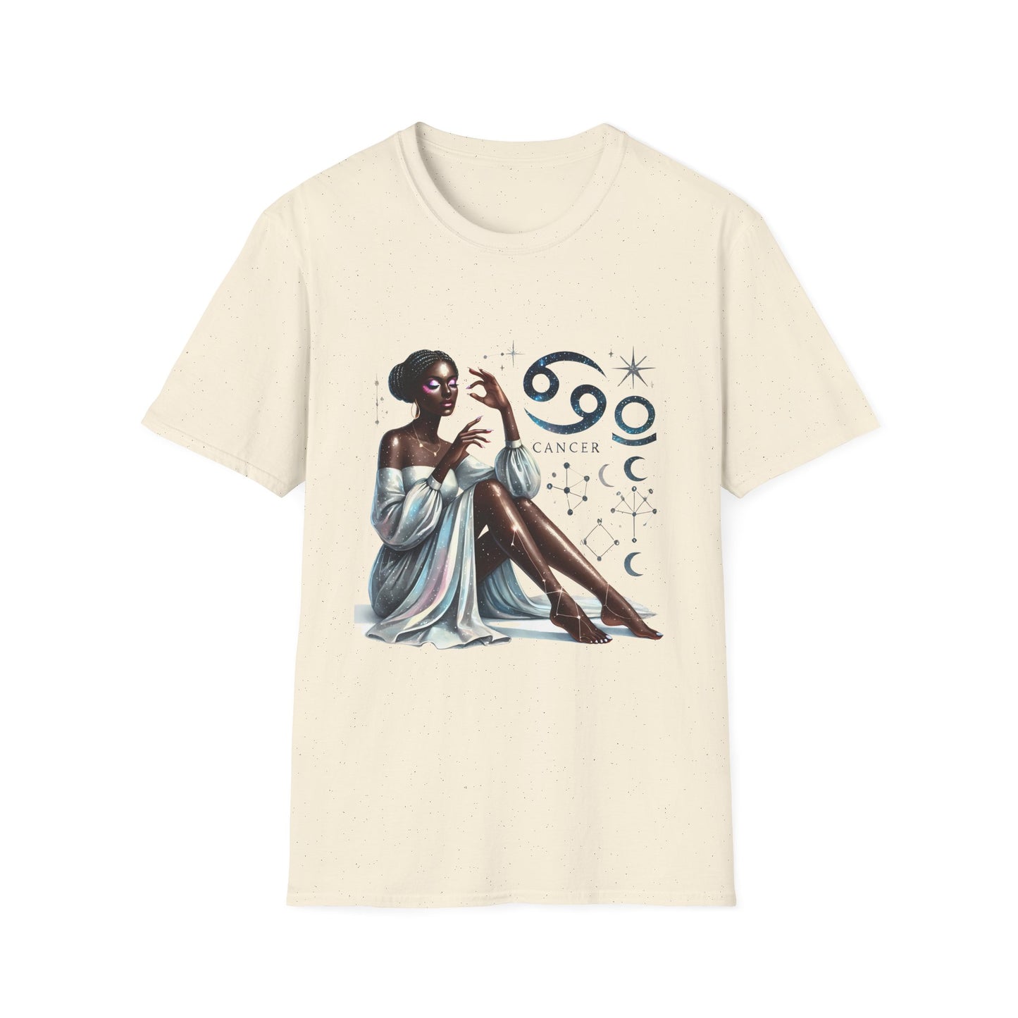 Cancer Zodiac T‑Shirt — Elegant Astrology Tee with Cancer Symbol & Celestial Art