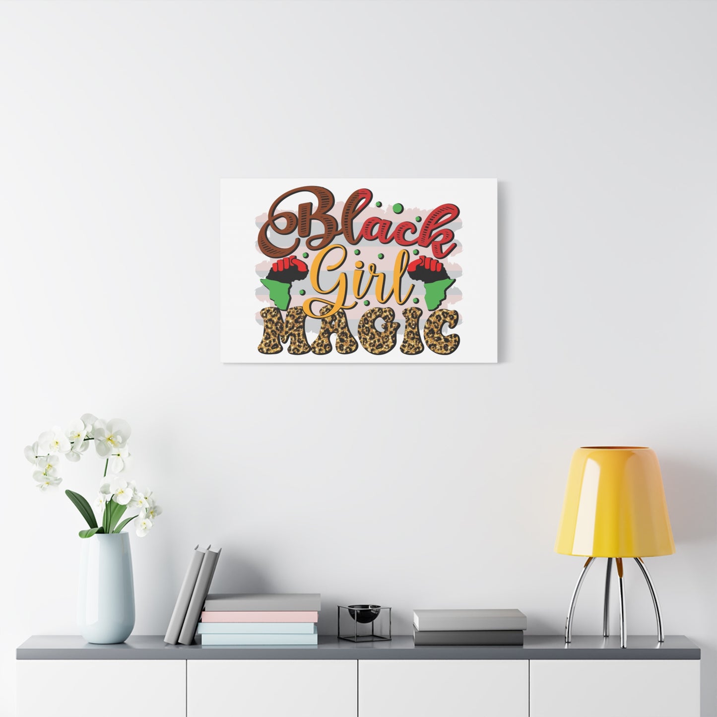 Black Girl Magic Canvas Print — Bold Afrocentric Wall Art