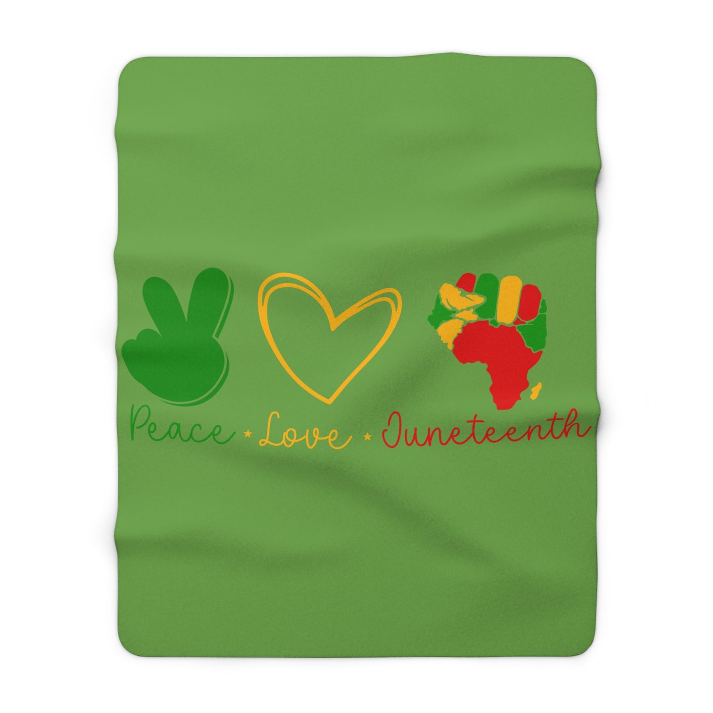 Peace Love Juneteenth Sherpa Fleece Blanket