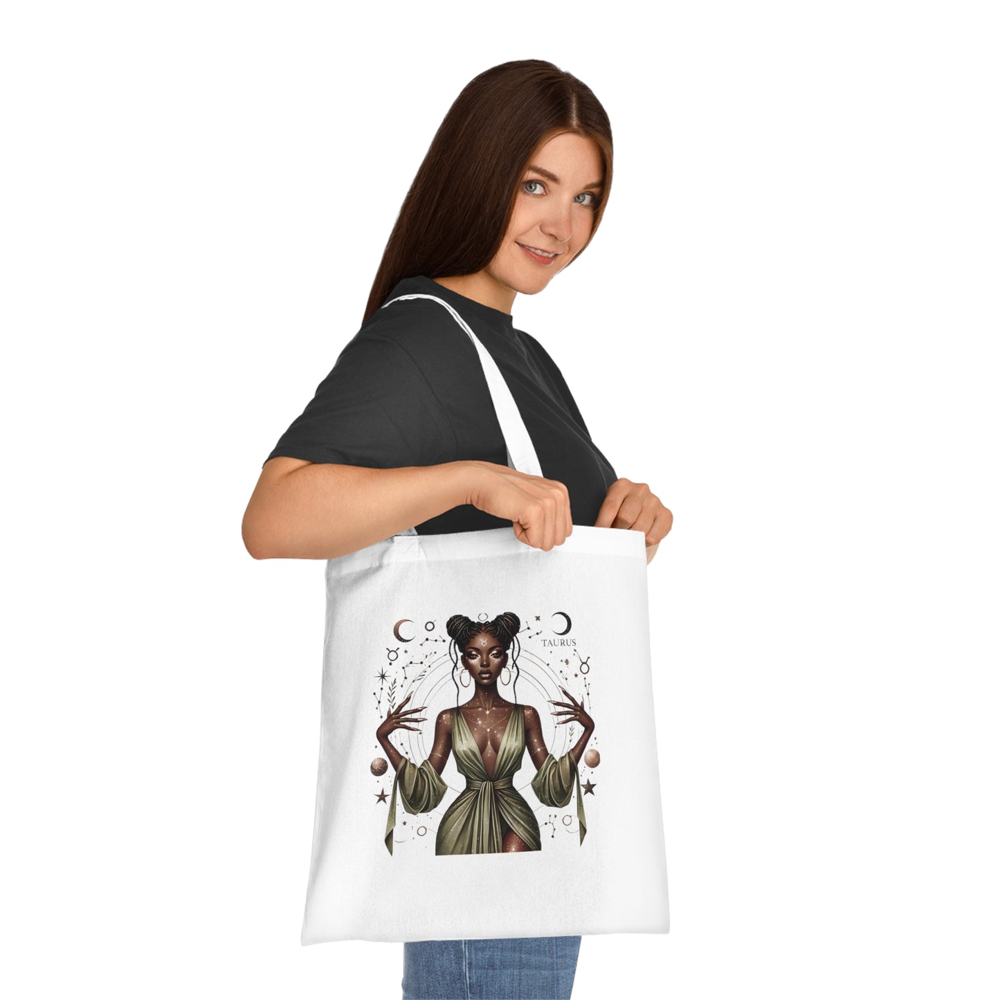 Tote Bag — 'Taurus' Mystic Zodiac Woman Cotton Tote