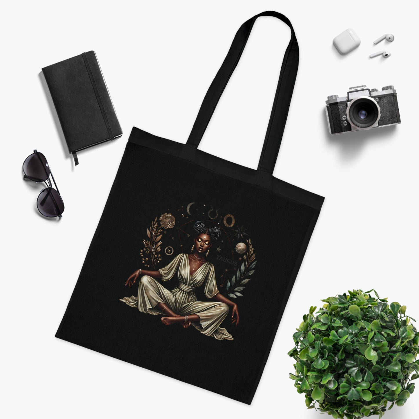 Tote Bag — Taurus Zodiac Goddess Cotton Tote
