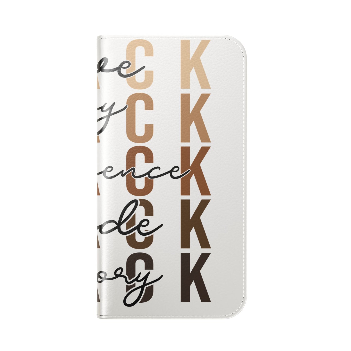 Flip Phone Case — "Black" Typography with Love, Joy, Pride & History