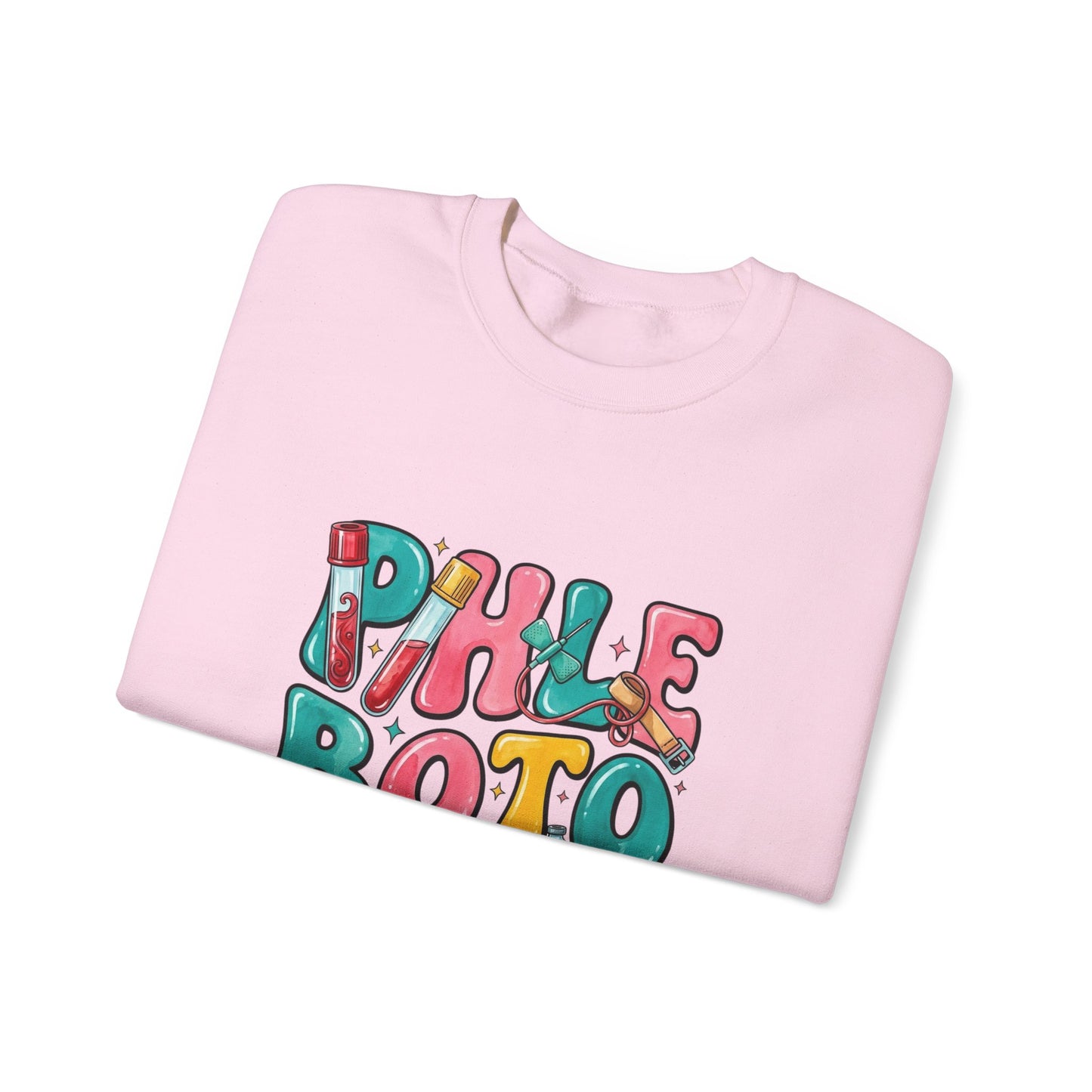 Crewneck Sweatshirt — Colorful Bubble Letter Graphic (“Pikle Boto Mist”)