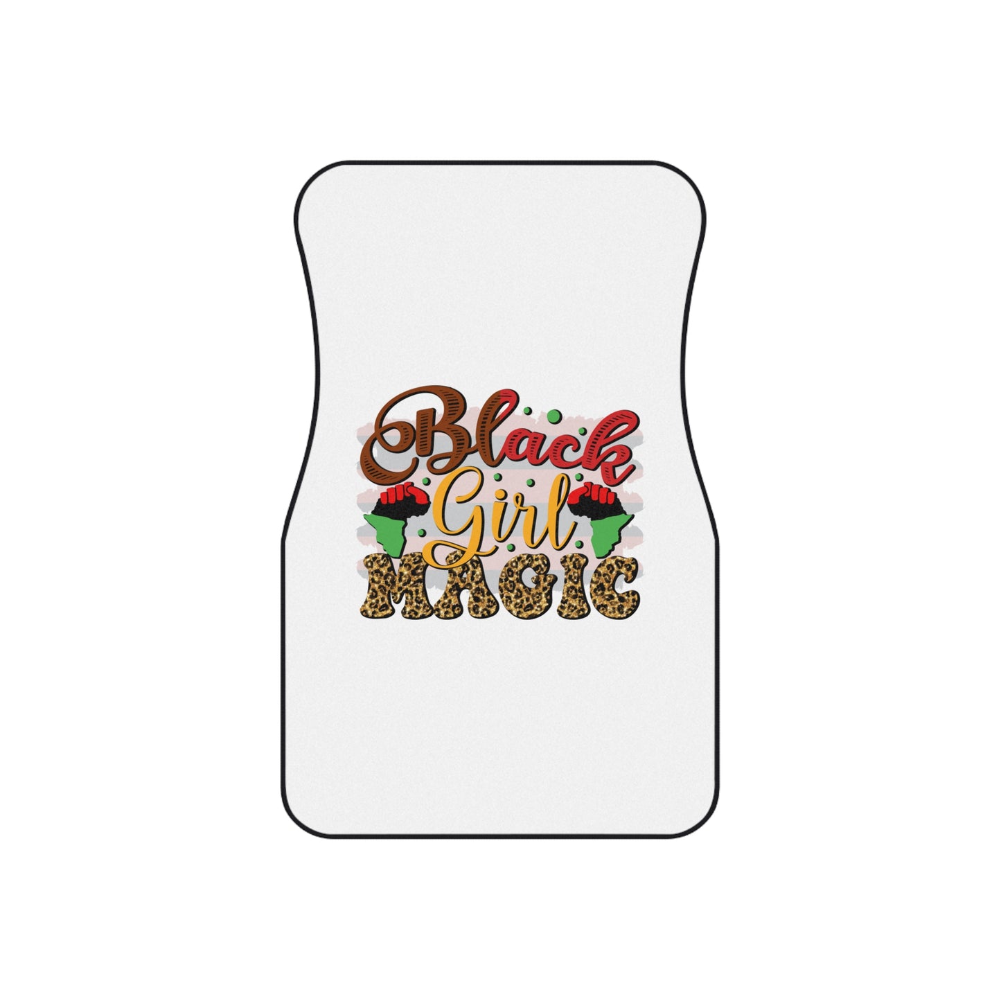 Car Mats — “Black Girl Magic” Printed 4‑Piece Floor Mat Set