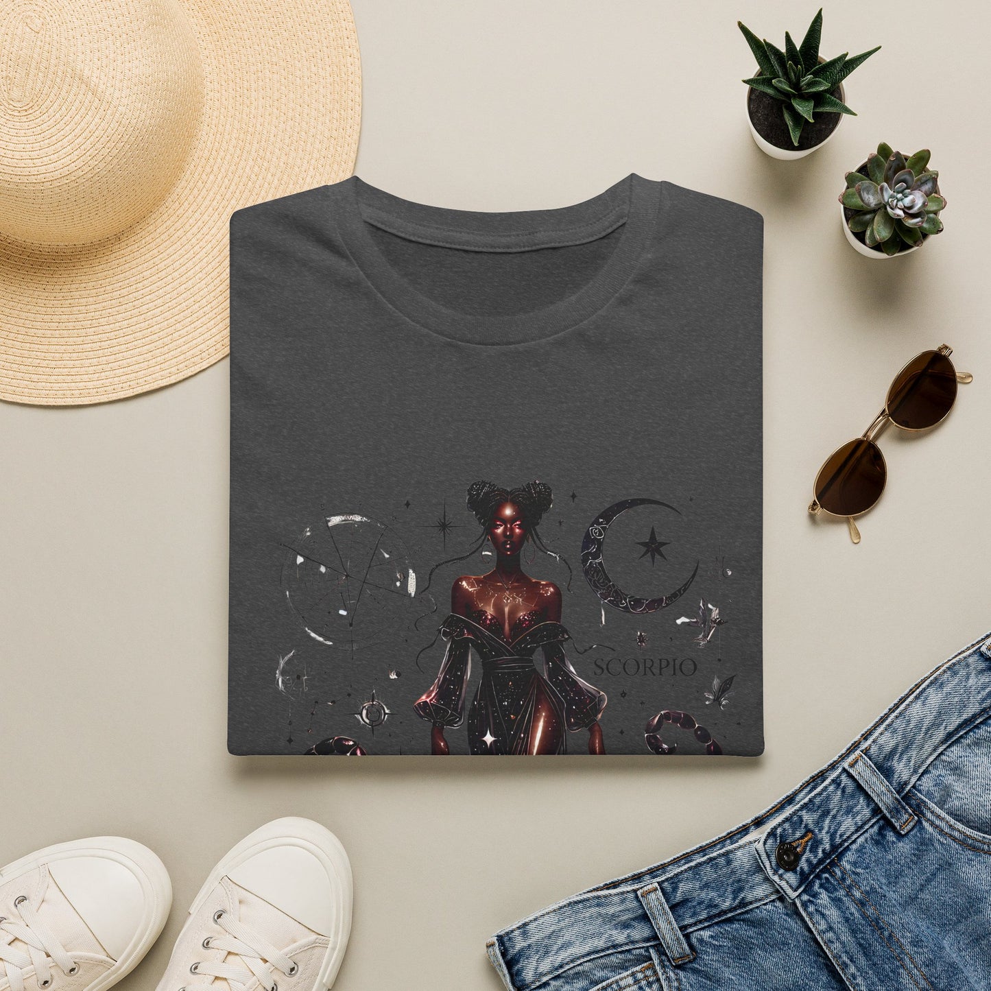 Scorpio Zodiac T‑Shirt — Mystical Scorpio Constellation Moon Design