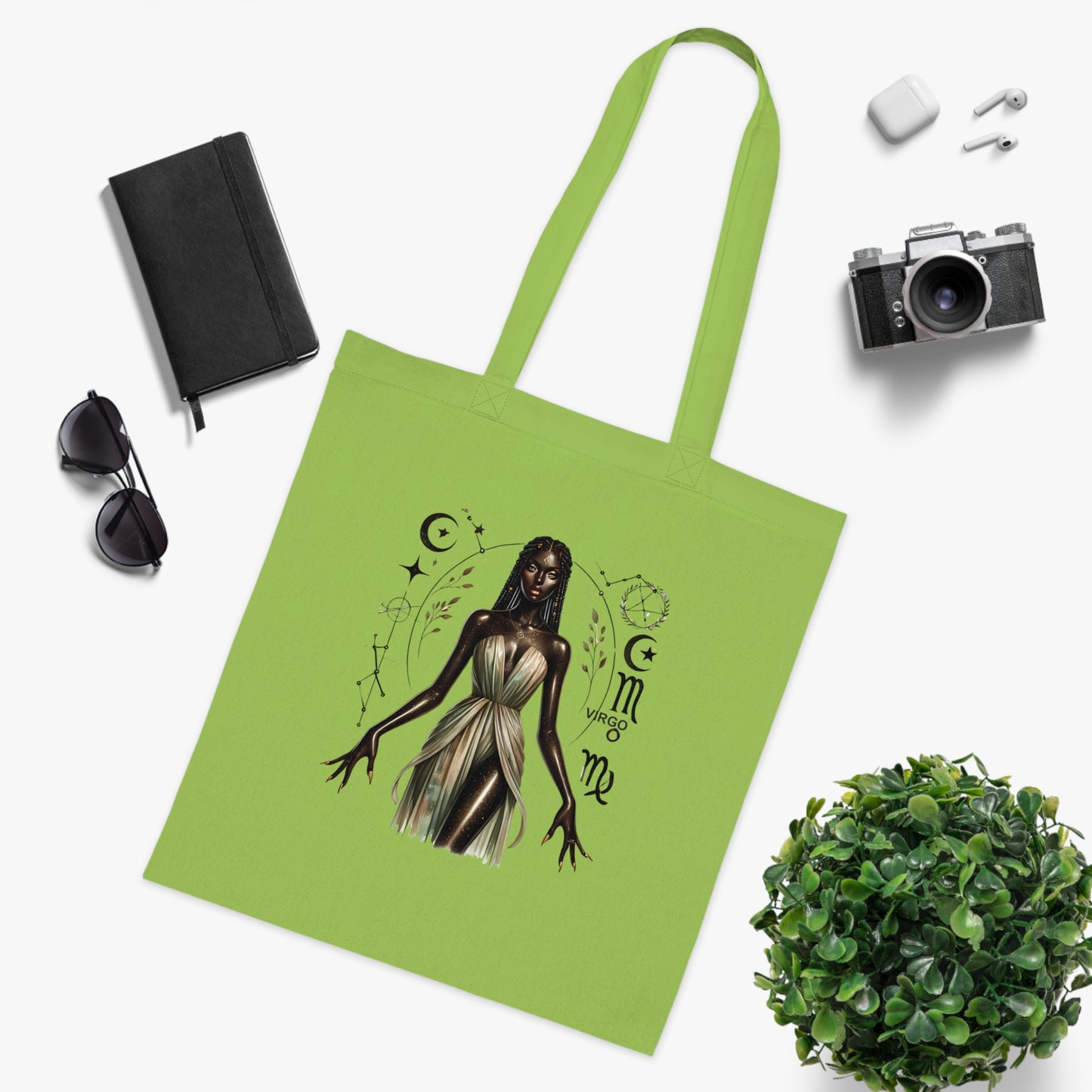 Virgo Goddess Cotton Tote — Astrological Zodiac Tote Bag