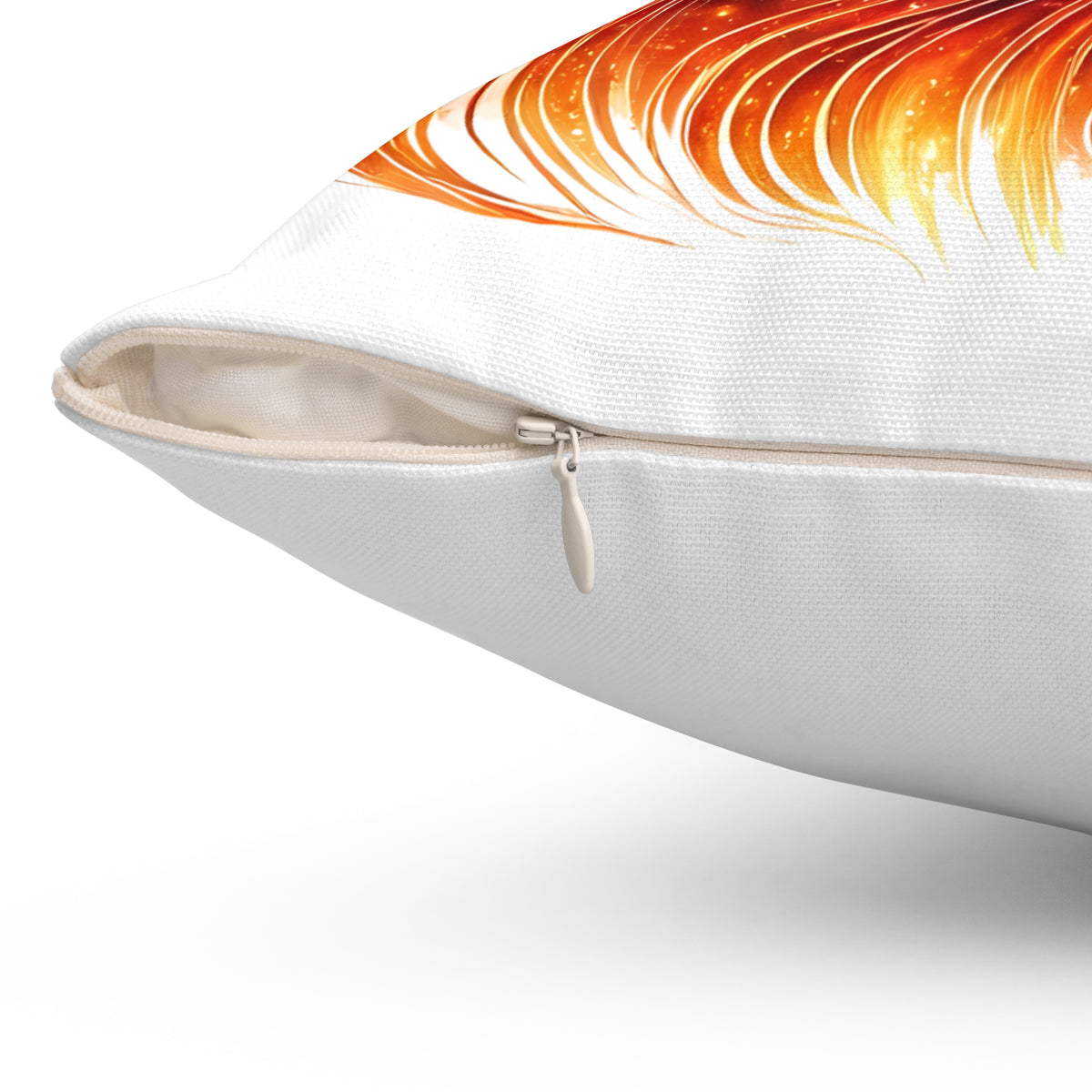 Fiery Goddess Decorative Pillow — Afrocentric Fire Woman Art Throw Pillow