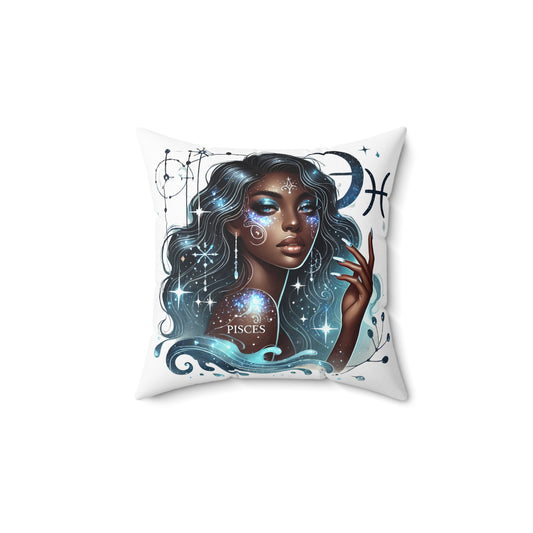 Pisces Zodiac Pillow - Mystical Astrological Decorative Throw Cushion