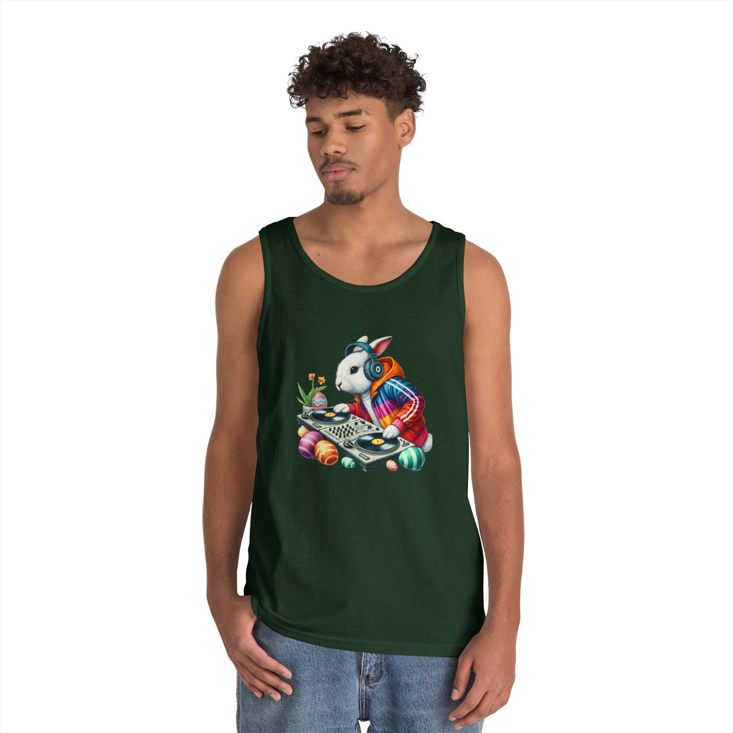 Cool DJ Bunny Unisex Heavy Cotton Tank Top