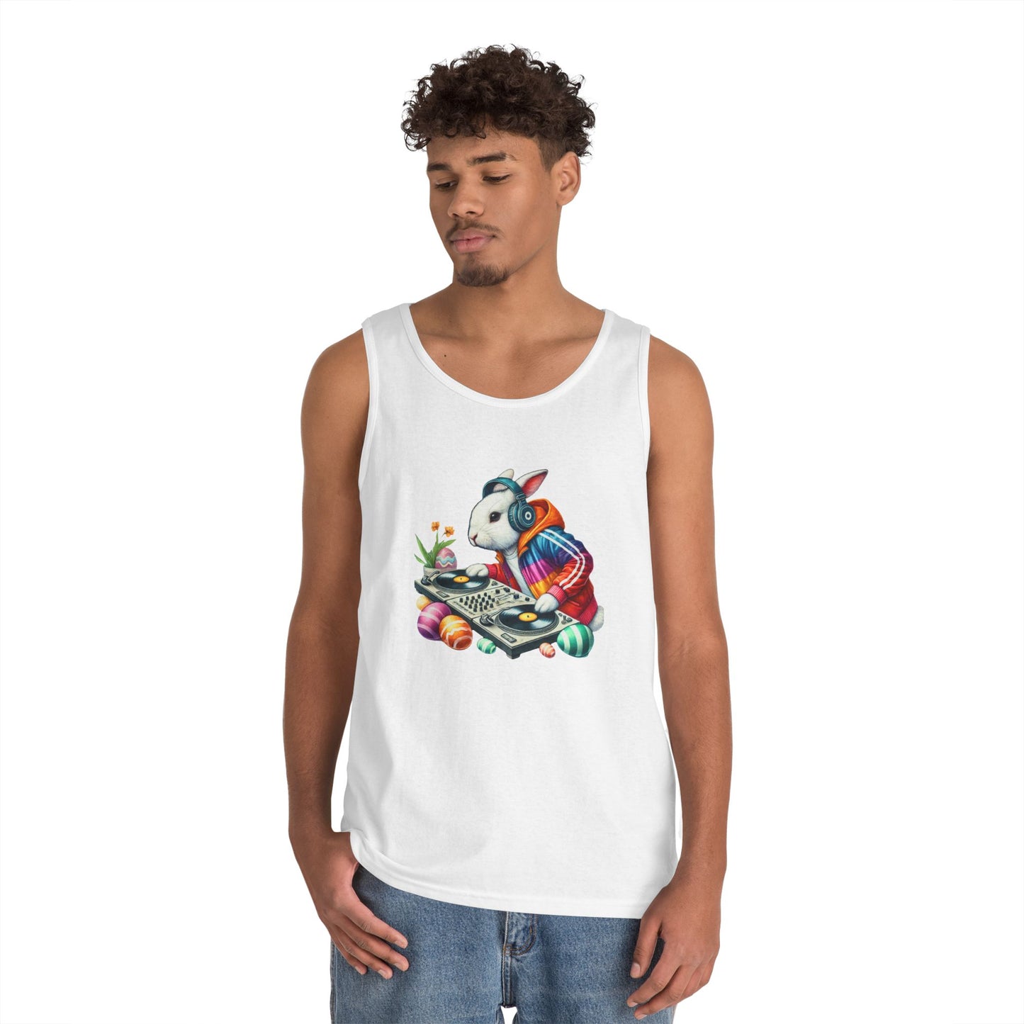 Cool DJ Bunny Unisex Heavy Cotton Tank Top