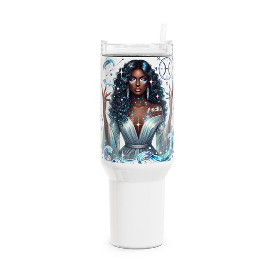 40oz Zodiac Water Goddess Tumbler — Aquarius Astral Travel Insulated Cup