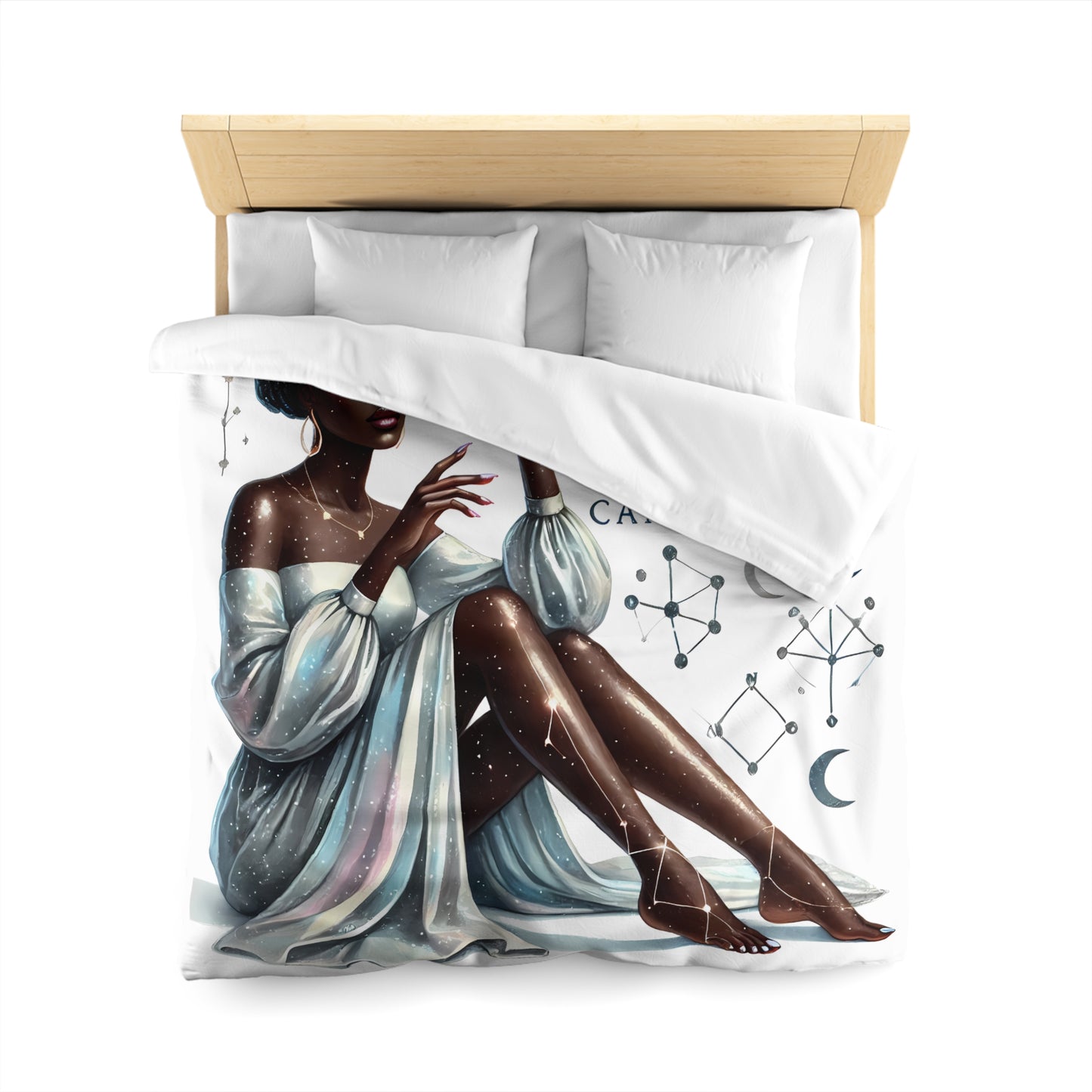 Cancer Zodiac Duvet Cover — Elegant Astrological Bedding with 'Cancer' Artwork