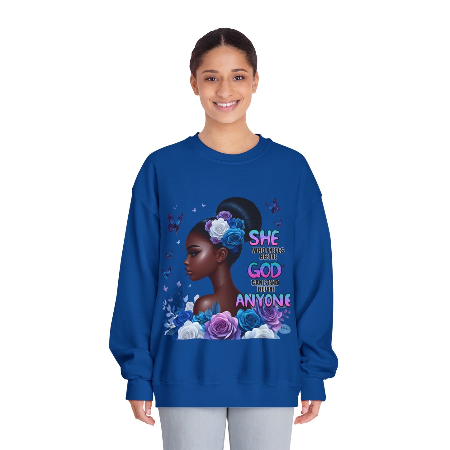 Inspirational Black Woman Portrait Sweatshirt — "She Was Given So Much Grace..."