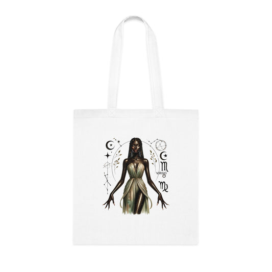 Virgo Goddess Cotton Tote — Astrological Zodiac Tote Bag