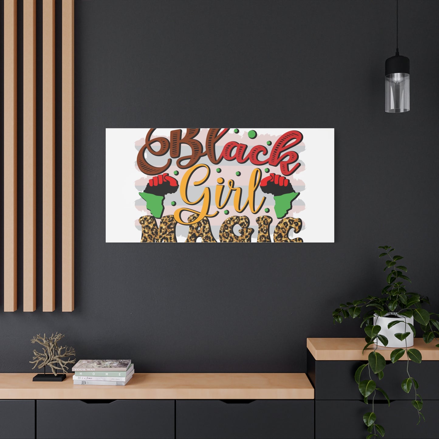 Black Girl Magic Canvas Print — Bold Afrocentric Wall Art