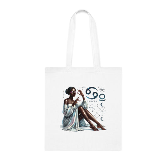 Cancer Zodiac Tote Bag — Elegant Zodiac Sign Artwork Cotton Tote