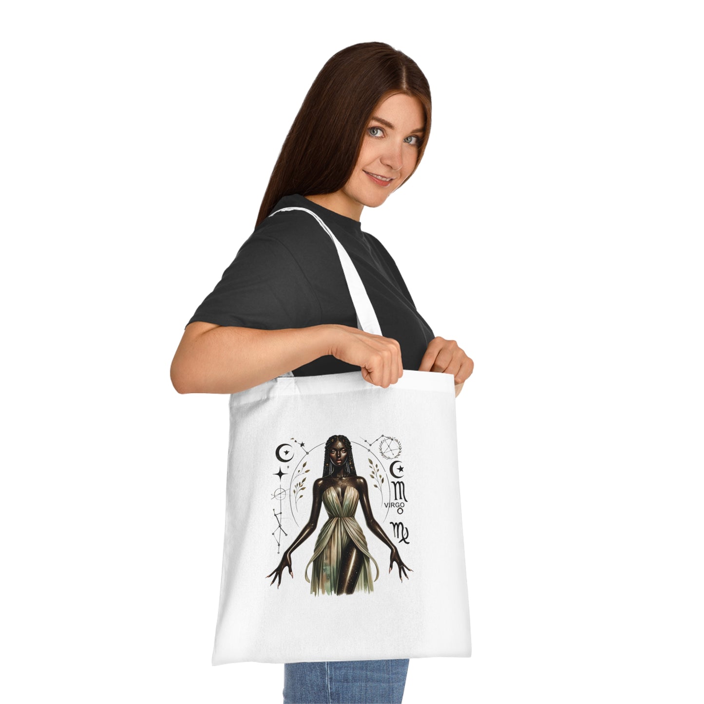 Virgo Goddess Cotton Tote — Astrological Zodiac Tote Bag