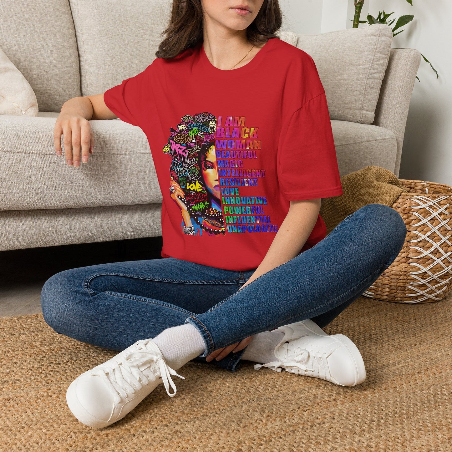 T-Shirt — I Am Black Woman: Beautiful, Magic, Intelligent Empowerment Tee
