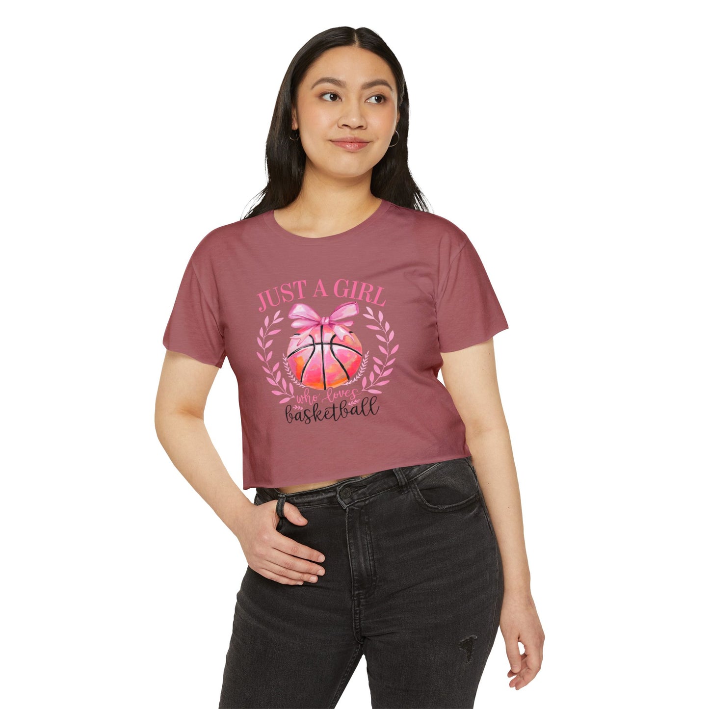 Just a Girl Who Loves Basketball — Women's Festival Crop Top