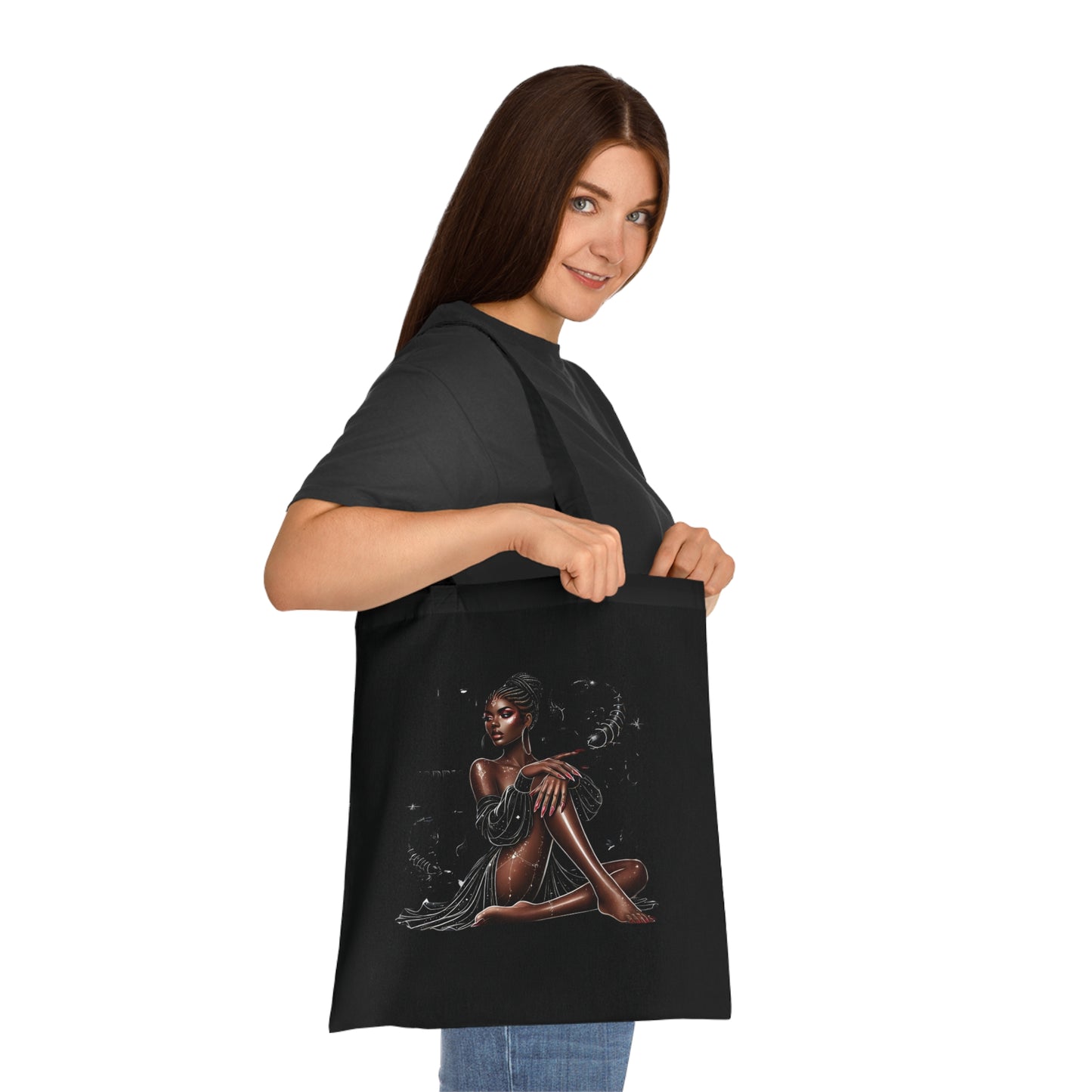 Scorpio Zodiac Tote Bag — Afrocentric Star Sign Cotton Tote