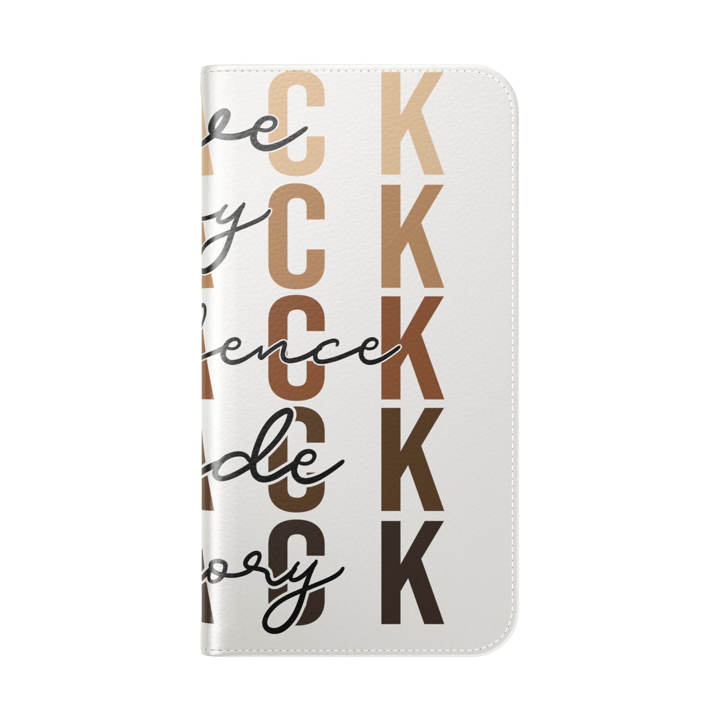 Flip Phone Case — "Black" Typography with Love, Joy, Pride & History