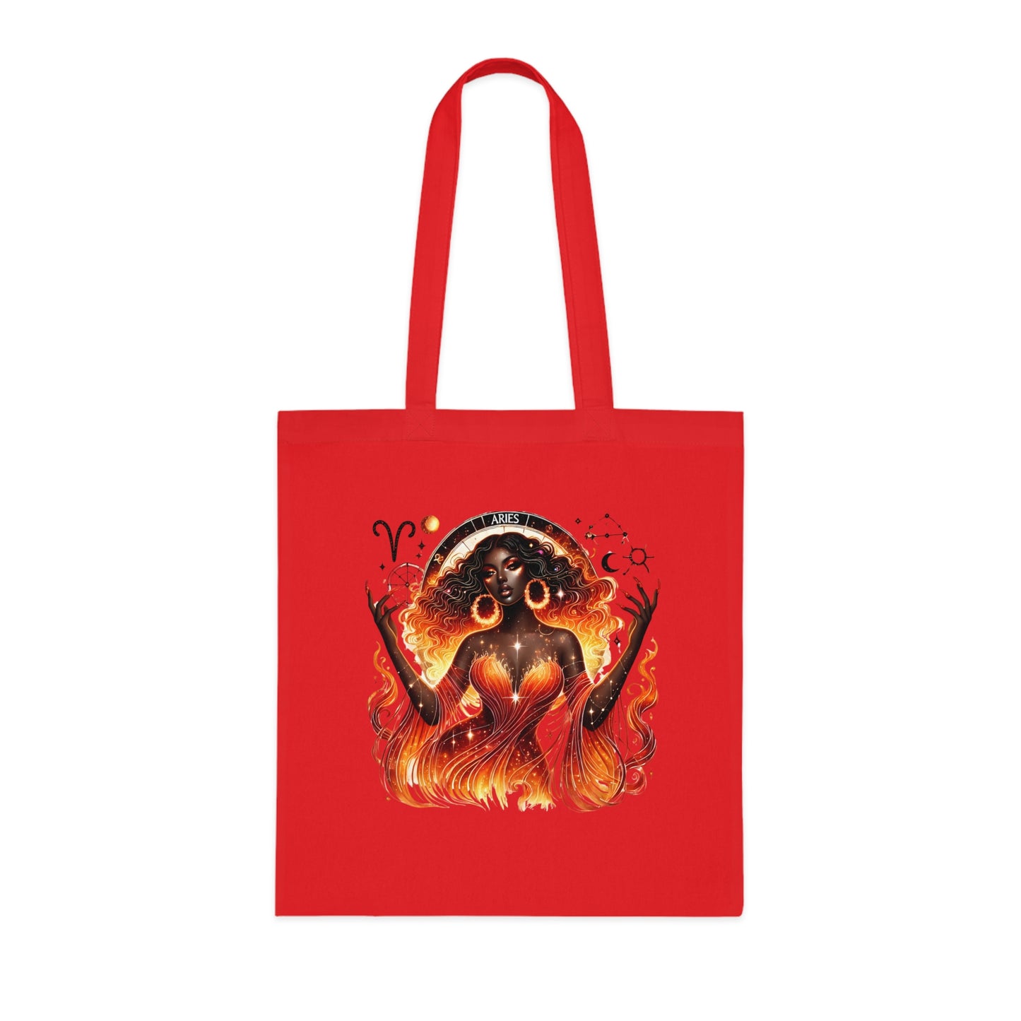 Tote Bag — Fiery Virgo Goddess Zodiac Illustration