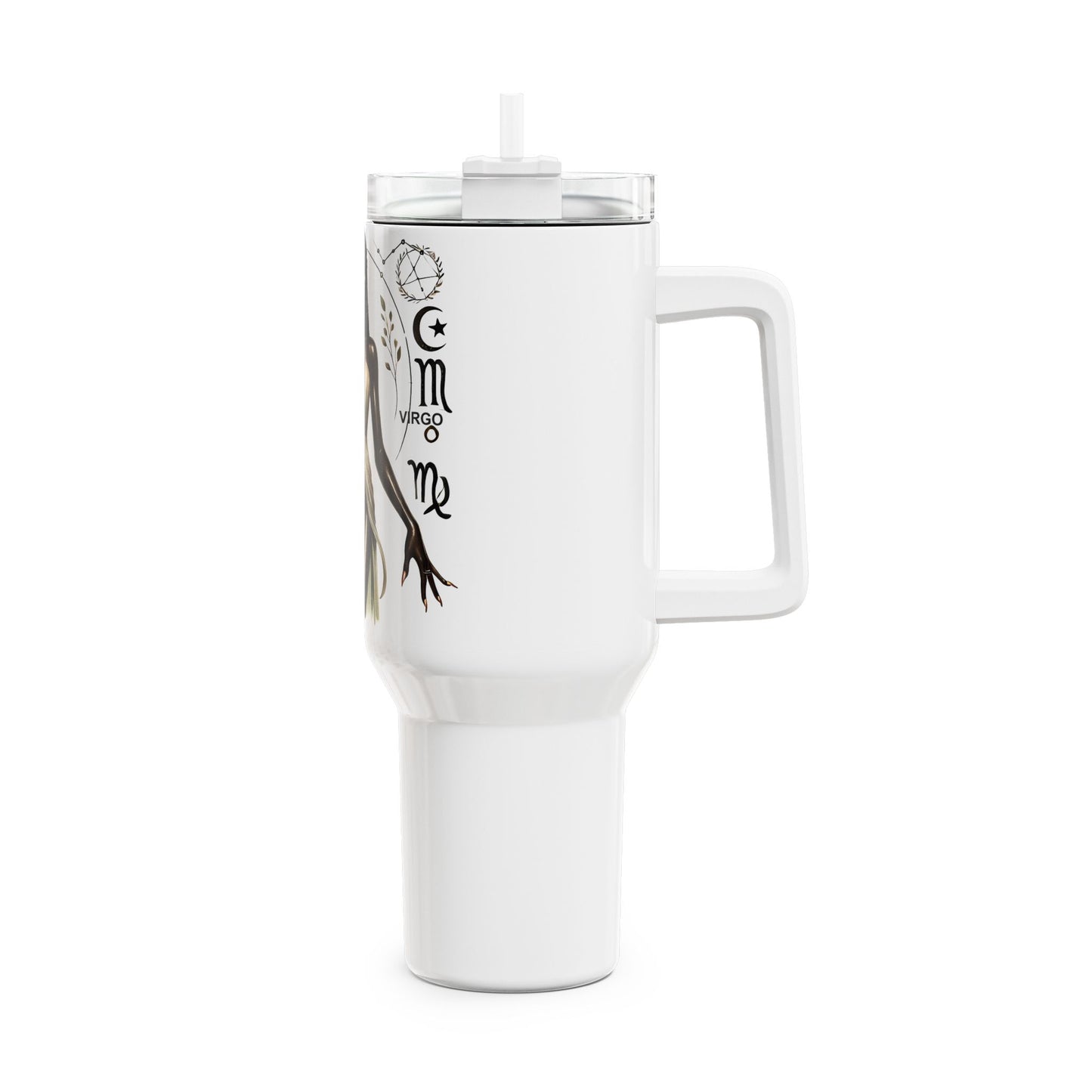 40oz Goddess Tumbler – Black Goddess Art Travel Mug