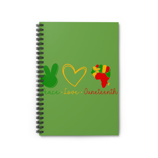 Peace Love Journal - Spirited Green Notebook for Creative Souls
