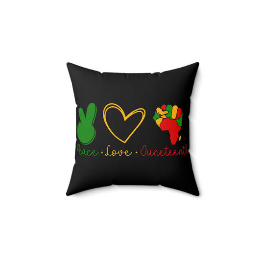 Peace Love Unity African Art Pillow