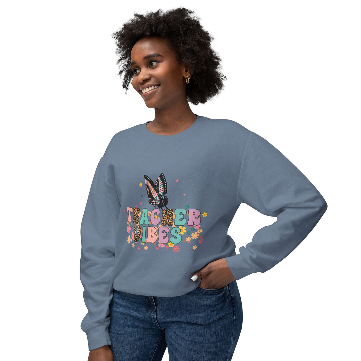 Teacher Vibes Crewneck Sweatshirt