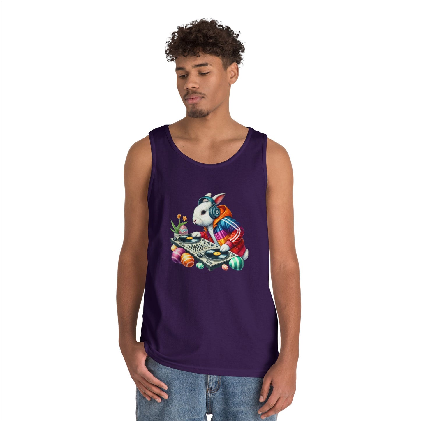 Cool DJ Bunny Unisex Heavy Cotton Tank Top