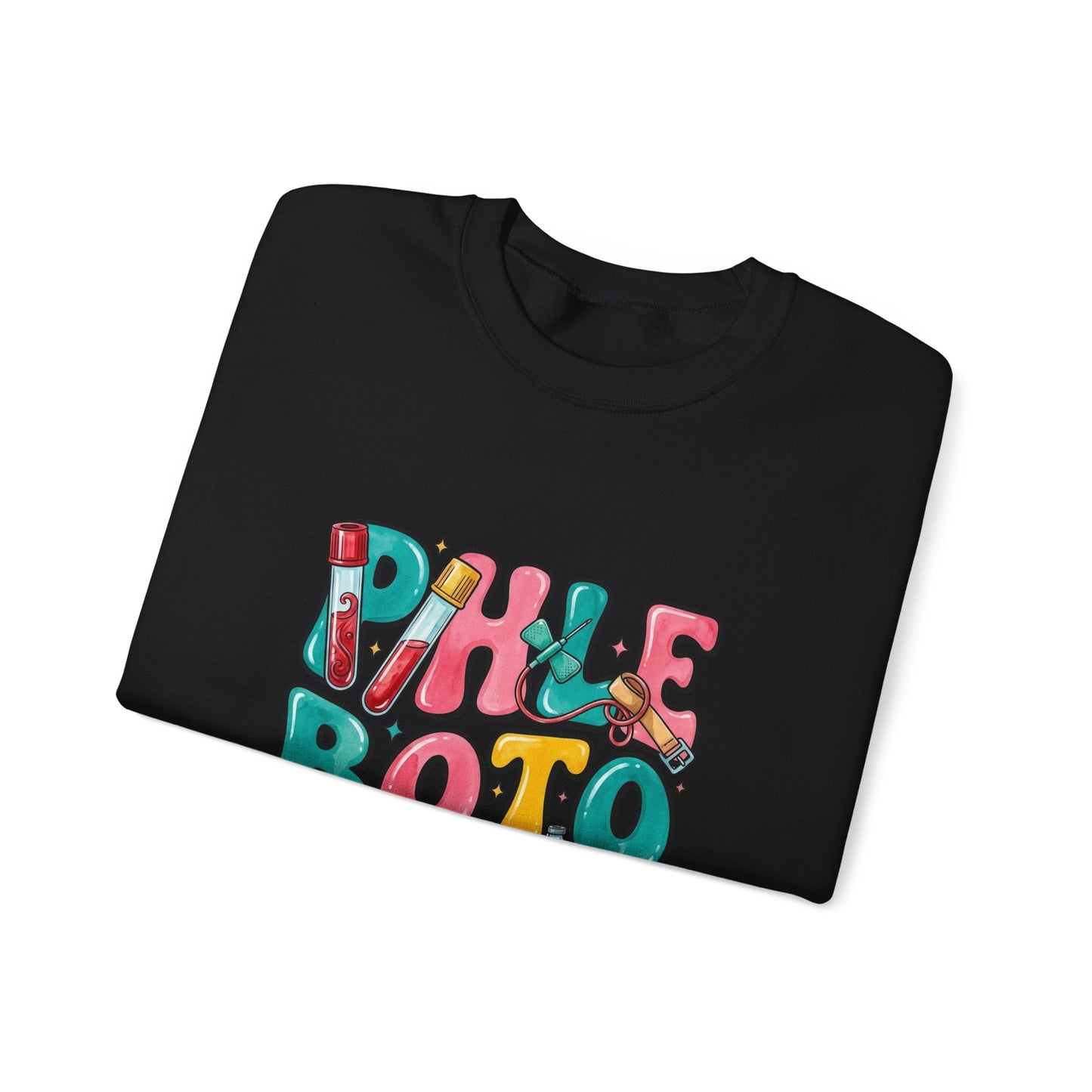 Crewneck Sweatshirt — Colorful Bubble Letter Graphic (“Pikle Boto Mist”)