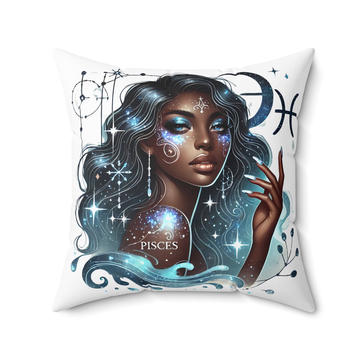 Pisces Zodiac Pillow - Mystical Astrological Decorative Throw Cushion