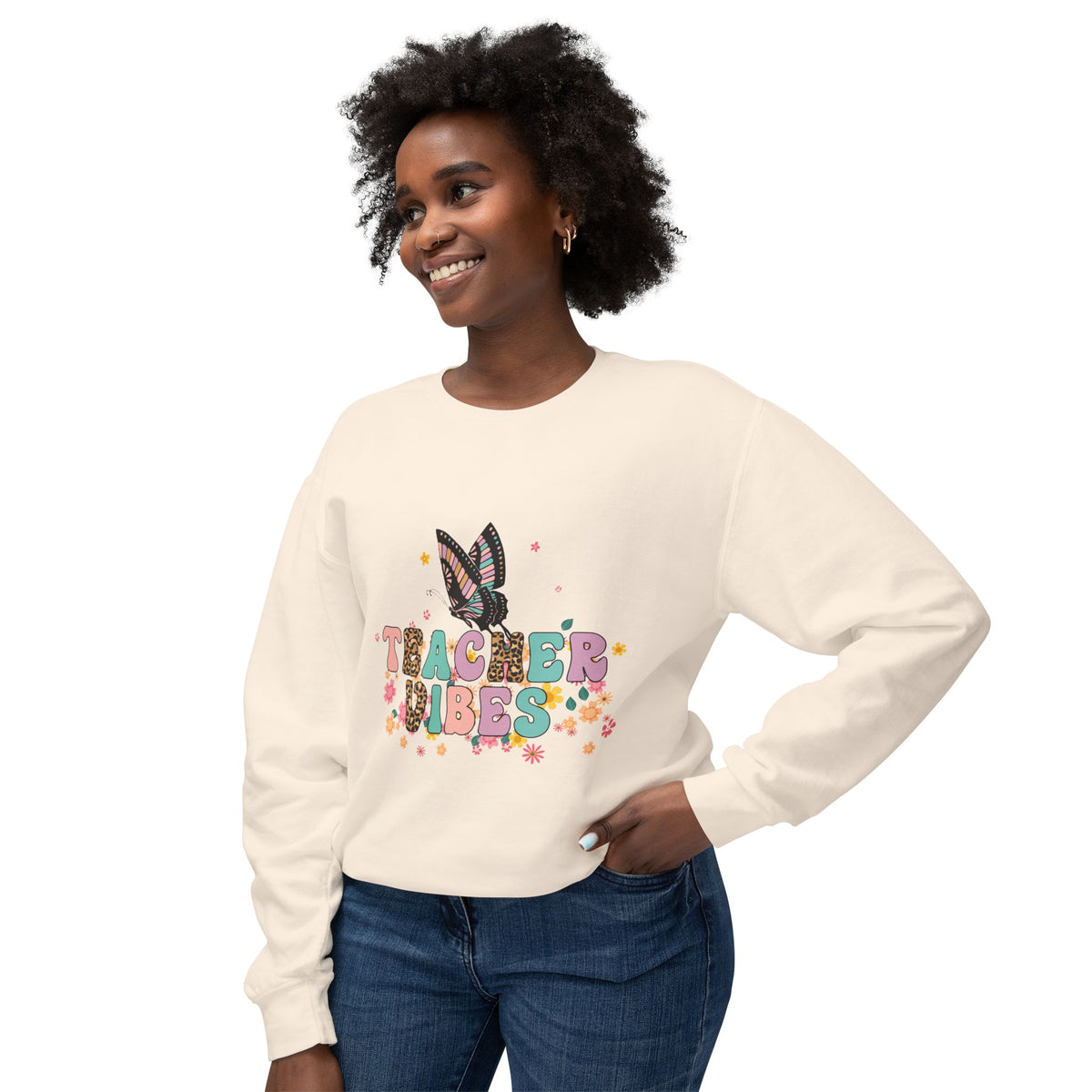 Teacher Vibes Crewneck Sweatshirt