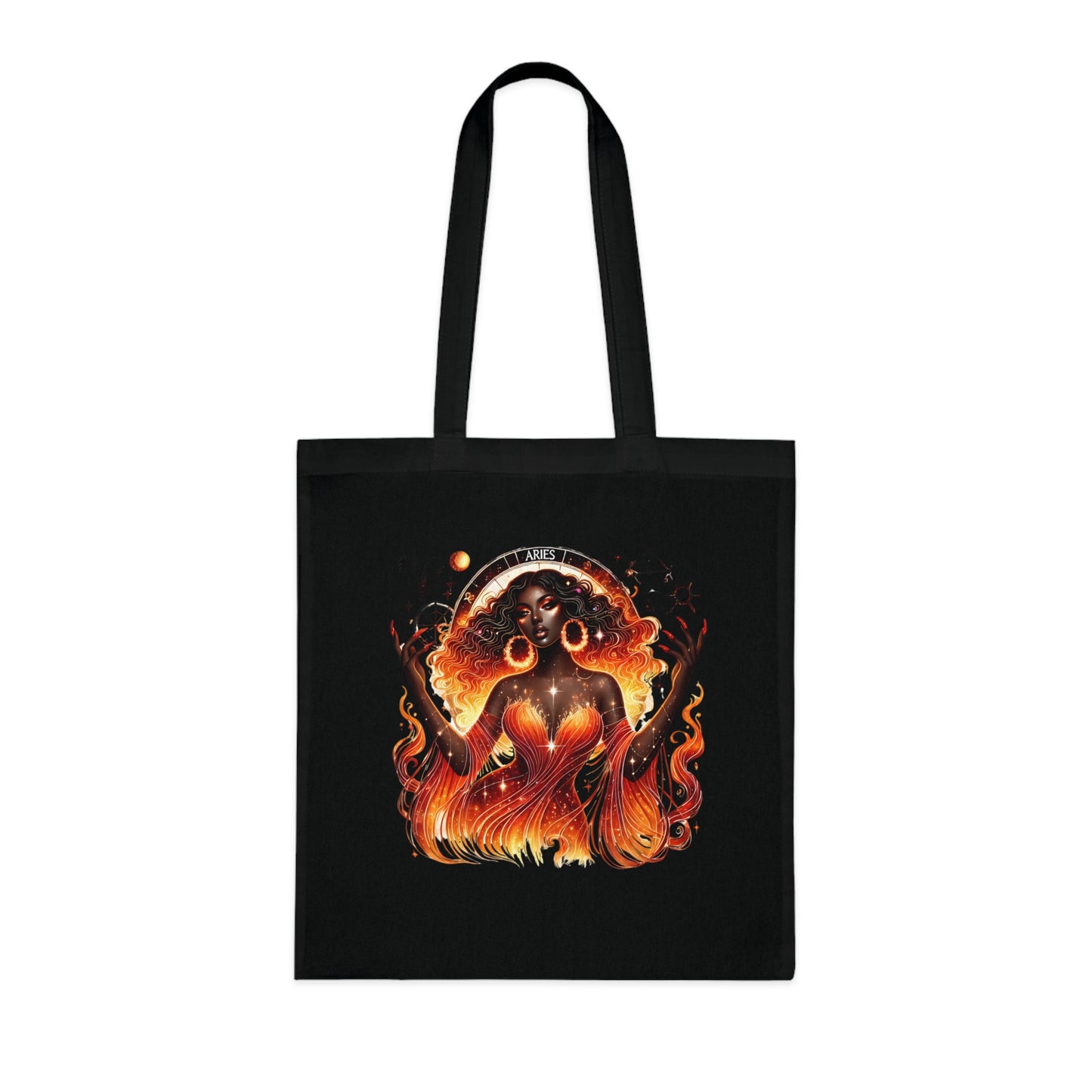 Tote Bag — Fiery Virgo Goddess Zodiac Illustration
