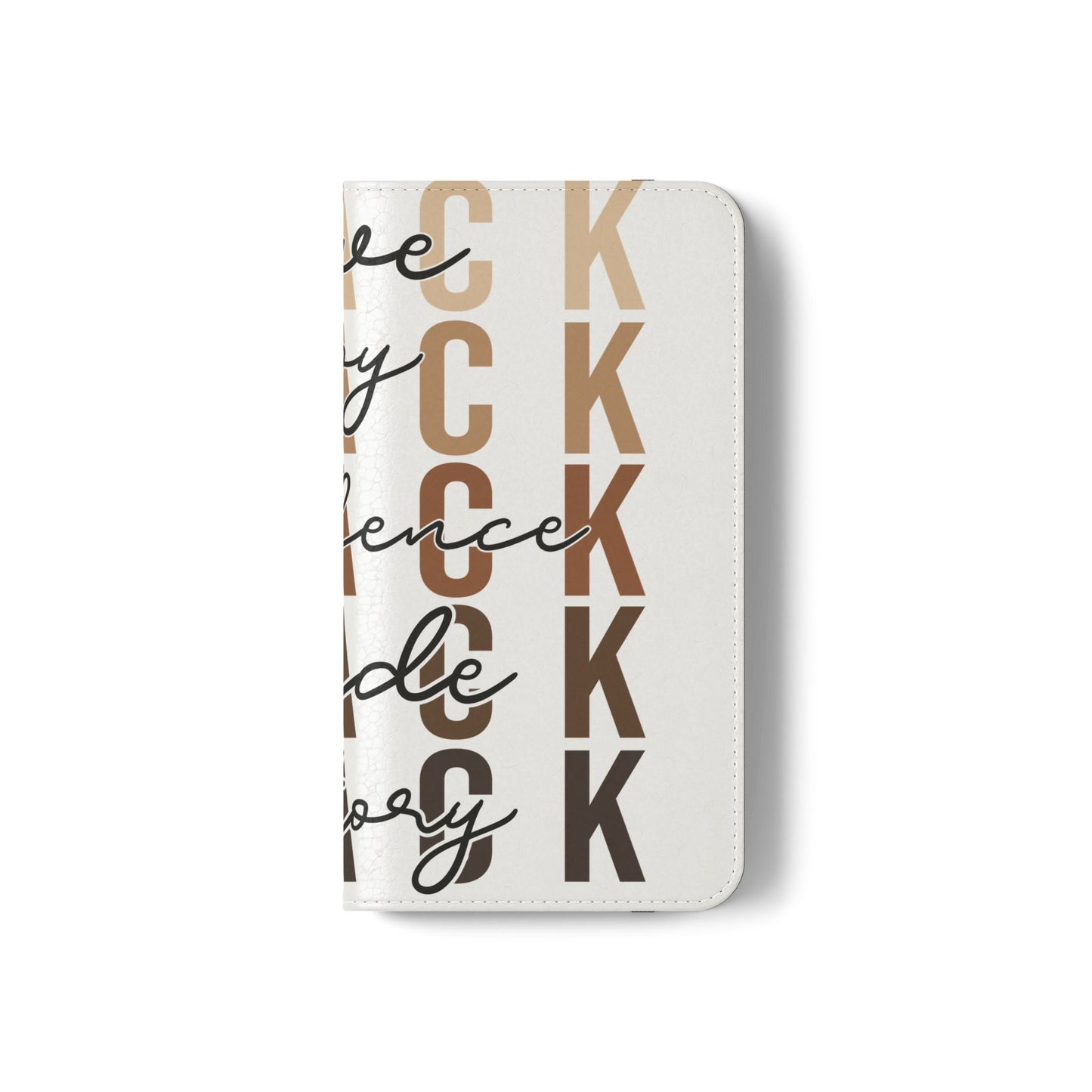 Flip Phone Case — "Black" Typography with Love, Joy, Pride & History