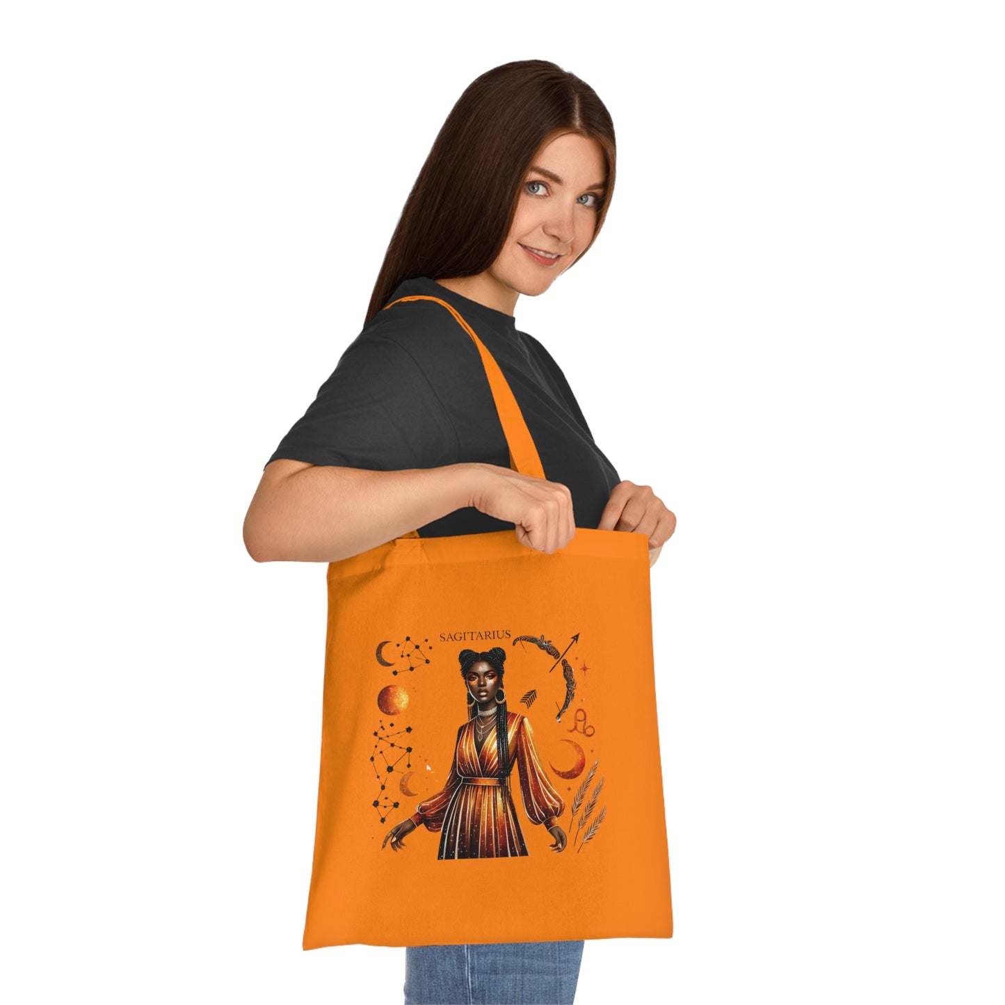 Sagittarius Zodiac Tote Bag – Astrological Illustration Cotton Tote