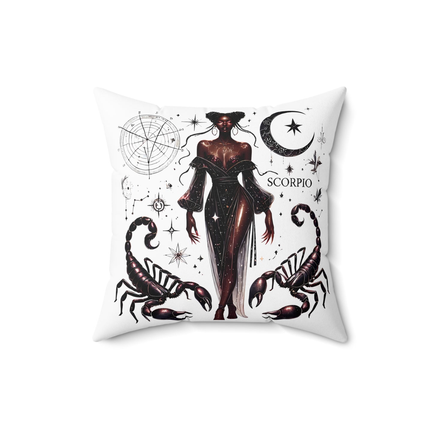 Scorpio Zodiac Pillow — Mystic Scorpion Astrology Decorative Throw Cushion