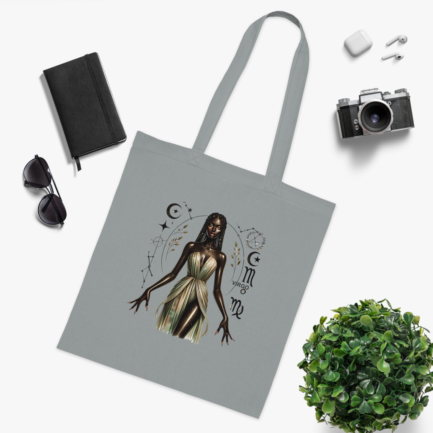 Virgo Goddess Cotton Tote — Astrological Zodiac Tote Bag