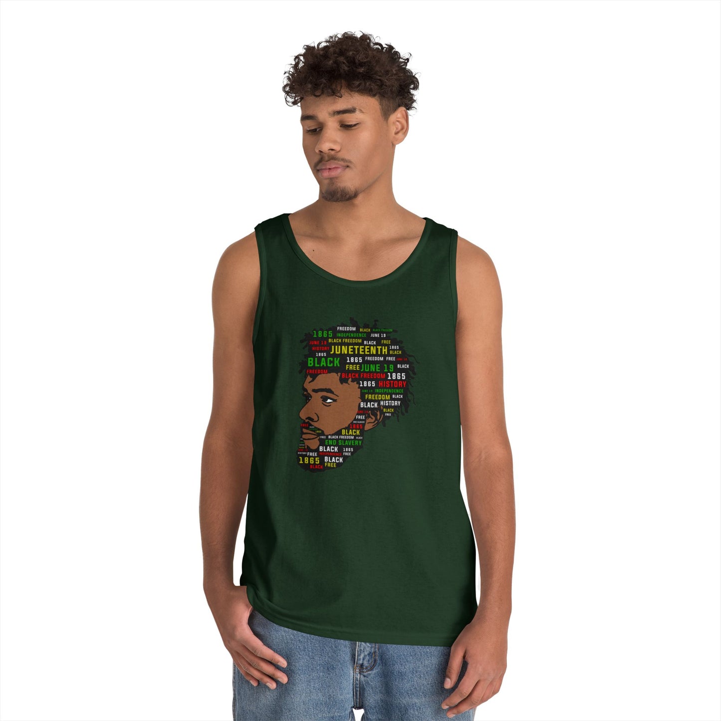Juneteenth Unisex Heavy Cotton Tank Top - Celebrate Freedom and Heritage