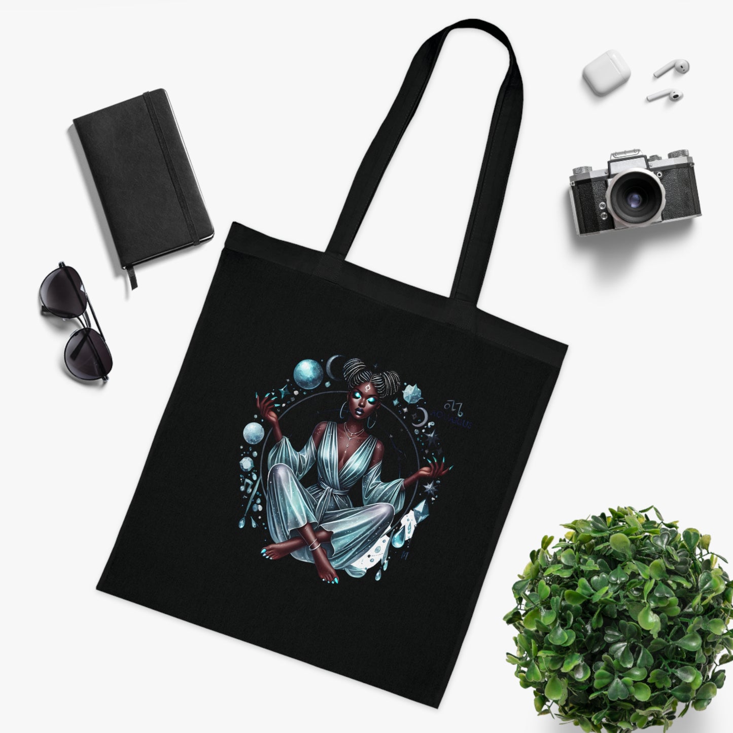 Astrological Zen Tote Bag — 'Air Element' Mystic Zodiac Cotton Tote