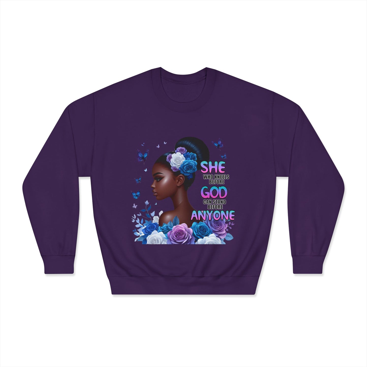 Inspirational Black Woman Portrait Sweatshirt — "She Was Given So Much Grace..."